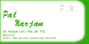 pal marjan business card