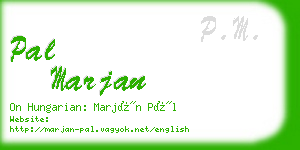 pal marjan business card